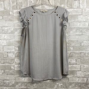 Loft black & cream striped shirt